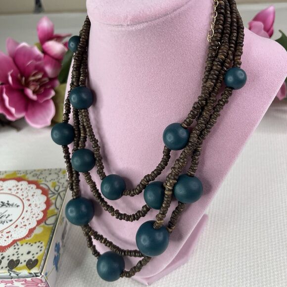 Plunder Design Fashion Jewelry Boutique Boho Necklace Earrings Set New - Picture 2 of 9